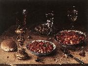 Still-Life with Cherries and Strawberries in China Bowls